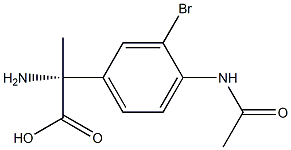 (2R)-2-[4-(ACETYLAMINO)-3-BROMOPHENYL]-2-AMINOPROPANOIC ACID Struktur