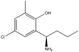 2-((1R)-1-AMINOBUTYL)-4-CHLORO-6-METHYLPHENOL Struktur