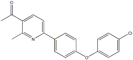 1-(6-(4-(4-CHLOROPHENOXY)PHENYL)-2-METHYLPYRIDIN-3-YL)ETHANONE Struktur