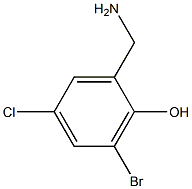 3-BROMO-5-CHLORO-2-HYDROXYBENZYLAMINE Struktur