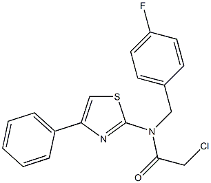 2-CHLORO-N-(4-FLUOROBENZYL)-N-(4-PHENYL-1,3-THIAZOL-2-YL)ACETAMIDE Struktur