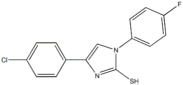 4-(4-CHLORO-PHENYL)-1-(4-FLUORO-PHENYL)-1H-IMIDAZOLE-2-THIOL Struktur