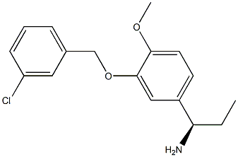 (1R)-1-(3-[(3-CHLOROPHENYL)METHOXY]-4-METHOXYPHENYL)PROPYLAMINE Struktur