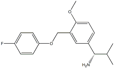 (1S)-1-(3-[(4-FLUOROPHENOXY)METHYL]-4-METHOXYPHENYL)-2-METHYLPROPYLAMINE Struktur