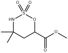 4,4-DIMETHYL-[1,2,3]OXATHIAZINANE 2,2-DIOXIDE-6-CARBOXYLIC ACID METHYL ESTER Struktur