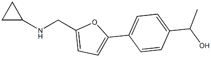 1-(4-(5-((CYCLOPROPYLAMINO)METHYL)-2-FURYL)PHENYL)ETHANOL Struktur