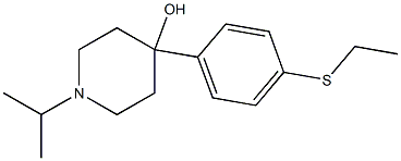 4-(4-ETHYLTHIOPHENYL)-4-HYDROXY-1-ISOPROPYLPIPERIDINE Struktur