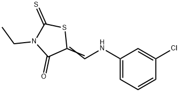 5-(((3-CHLOROPHENYL)AMINO)METHYLENE)-3-ETHYL-2-THIOXO-1,3-THIAZOLIDIN-4-ONE Struktur