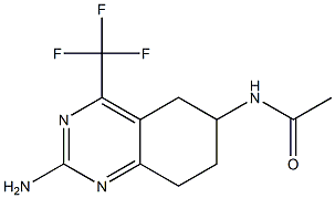 N-(2-AMINO-5,6,7,8-TETRAHYDRO-4-TRIFLUOROMETHYL-6-QUINAZOLINYL)ACETAMIDE Struktur