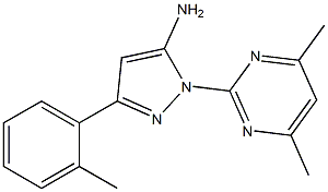 1-(4,6-DIMETHYLPYRIMIDIN-2-YL)-3-(2-METHYLPHENYL)-1H-PYRAZOL-5-AMINE Struktur