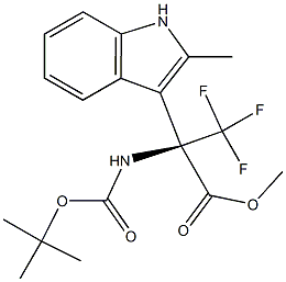 METHYL N-(TERT-BUTOXYCARBONYL)-3,3,3-TRIFLUORO-2-(2-METHYLINDOL-3-YL)ALANINATE Struktur