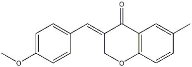 (E)-3-(4-METHOXYBENZYLIDENE)-2,3-DIHYDRO-6-METHYLCHROMEN-4-ONE Struktur