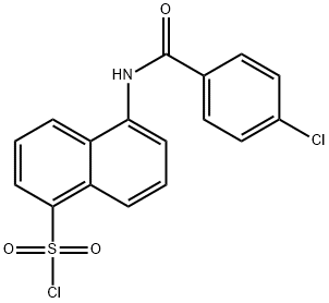 5-(4-CHLORO-BENZOYLAMINO)-NAPHTHALENE-1-SULFONYL CHLORIDE Struktur