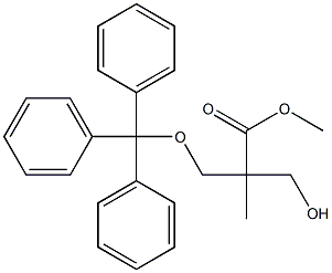 2-HYDROXYMETHYL-2-TRIPHENYLMETHYLOXYMETHYL-PROPANOIC ACID METHYL ESTER Struktur