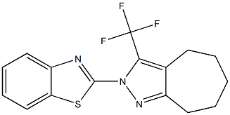 2-(1,3-BENZOTHIAZOL-2-YL)-3-(TRIFLUOROMETHYL)-2,4,5,6,7,8-HEXAHYDROCYCLOHEPTA[C]PYRAZOLE Struktur