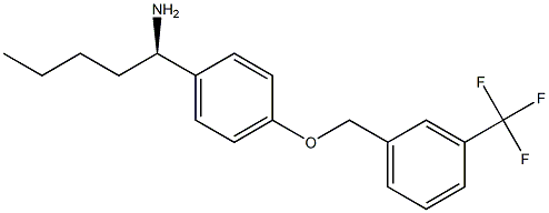 (1R)-1-(4-([3-(TRIFLUOROMETHYL)PHENYL]METHOXY)PHENYL)PENTYLAMINE Struktur