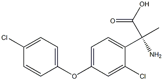 (2R)-2-AMINO-2-[2-CHLORO-4-(4-CHLOROPHENOXY)PHENYL]PROPANOIC ACID Struktur