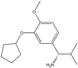 (1S)-1-(3-CYCLOPENTYLOXY-4-METHOXYPHENYL)-2-METHYLPROPYLAMINE Struktur