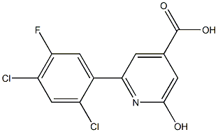 2-(2,4-DICHLORO-5-FLUOROPHENYL)-6-HYDROXYPYRIDINE-4-CARBOXYLIC ACID Struktur