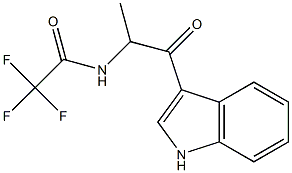 L-2,2,2-TRIFLUORO-N-[2-(1H-INDOL-3-YL)-1-METHYL-2-OXOETHYL]ACETAMIDE Struktur