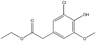 (3-CHLORO-4-HYDROXY-5-METHOXY-PHENYL)-ACETIC ACID ETHYL ESTER Struktur