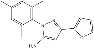 3-(2-FURYL)-1-MESITYL-1H-PYRAZOL-5-AMINE Struktur