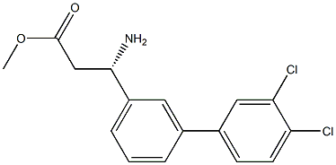 METHYL (3S)-3-AMINO-3-[3-(3,4-DICHLOROPHENYL)PHENYL]PROPANOATE Struktur