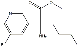 2-AMINO-2-(5-BROMO-PYRIDIN-3-YL)-HEXANOIC ACID METHYL ESTER Struktur