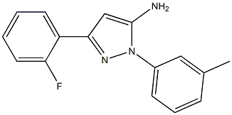 3-(2-FLUOROPHENYL)-1-(3-METHYLPHENYL)-1H-PYRAZOL-5-AMINE Struktur