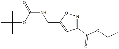 ETHYL 5-(N-BOC)AMINOMETHYLISOXAZOLE-3-CARBOXYLATE Struktur