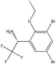 (1R)-1-(3,5-DIBROMO-2-ETHOXYPHENYL)-2,2,2-TRIFLUOROETHYLAMINE Struktur