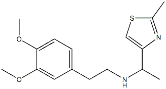 [2-(3,4-DIMETHOXY-PHENYL)-ETHYL]-[1-(2-METHYL-THIAZOL-4-YL)-ETHYL]-AMINE Struktur