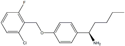 (1R)-1-(4-[(2-CHLORO-6-FLUOROPHENYL)METHOXY]PHENYL)PENTYLAMINE Struktur