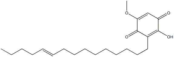 2-HYDROXY-5-METHOXY-3-((E)-PENTADEC-10-ENYL)-[1,4]BENZOQUINONE Struktur