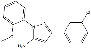 3-(3-CHLOROPHENYL)-1-(2-METHOXYPHENYL)-1H-PYRAZOL-5-AMINE Struktur