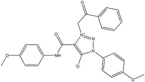 5-[(4-METHOXYANILINO)CARBONYL]-3-(4-METHOXYPHENYL)-1-(2-OXO-2-PHENYLETHYL)-3H-1,2,3-TRIAZOL-1-IUM-4-OLATE Struktur