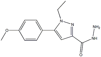 1-ETHYL-5-(4-METHOXYPHENYL)-1H-PYRAZOLE-3-CARBOHYDRAZIDE Struktur