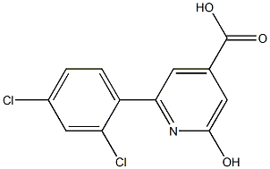 2-(2,4-DICHLOROPHENYL)-6-HYDROXYPYRIDINE-4-CARBOXYLIC ACID Struktur