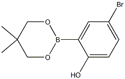 4-BROMO-2-(5,5-DIMETHYL-1,3,2-DIOXABORINAN-2-YL)PHENOL Struktur