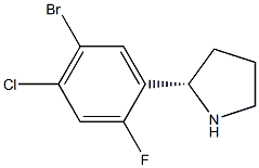 (2S)-2-(5-BROMO-4-CHLORO-2-FLUOROPHENYL)PYRROLIDINE Struktur