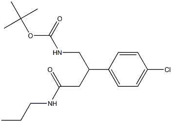 [2-(4-CHLORO-PHENYL)-3-PROPYLCARBAMOYL-PROPYL]-CARBAMIC ACID TERT-BUTYL ESTER Struktur