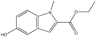 ETHYL 1-METHYL-5-HYDROXY INDOLE-2-CARBOXYLATE Struktur