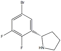 (2S)-2-(5-BROMO-2,3-DIFLUOROPHENYL)PYRROLIDINE Struktur