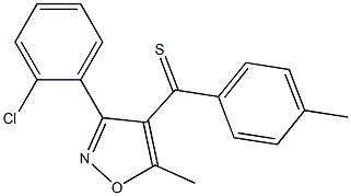 4-(4-METHYLTHIOBENZOYL)-3-(2-CHLOROPHENYL)-5-METHYLISOXAZOLE Struktur