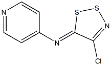 N-[(5Z)-4-CHLORO-5H-1,2,3-DITHIAZOL-5-YLIDENE]PYRIDIN-4-AMINE Struktur