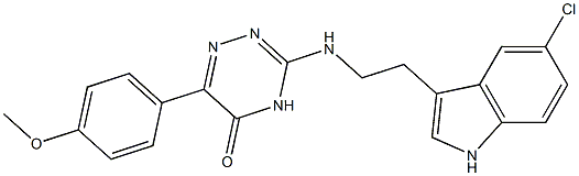 3-{[2-(5-CHLORO-1H-INDOL-3-YL)ETHYL]AMINO}-6-(4-METHOXYPHENYL)-1,2,4-TRIAZIN-5(4H)-ONE Struktur