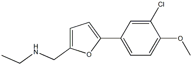 N-((5-(3-CHLORO-4-METHOXYPHENYL)-2-FURYL)METHYL)ETHANAMINE Struktur