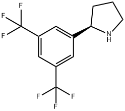 (2R)-2-[3,5-BIS(TRIFLUOROMETHYL)PHENYL]PYRROLIDINE Struktur