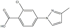 2-CHLORO-4-(3-METHYL-1H-PYRAZOL-1-YL)BENZENECARBOXYLIC ACID Struktur