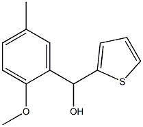 2-METHOXY-5-METHYLPHENYL-(2-THIENYL)METHANOL Struktur